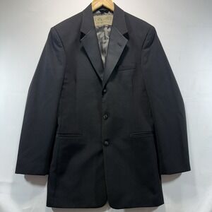 Perry Ellis Blazer Men's Size 36L Wool Suit Black Sport Jacket